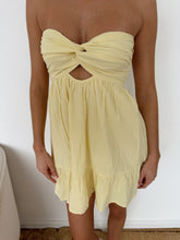 Load image into Gallery viewer, Alix Strapless Twist Front Mini Dress