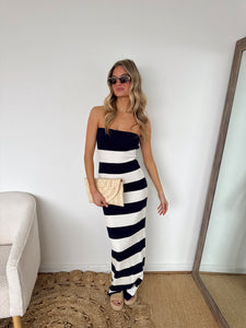 Andorra Stripe Knit Maxi Dress