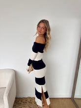 Load image into Gallery viewer, Acer Knit Off The Shoulder Stripe Dress