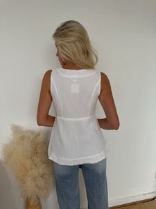 Genevieve V Neck Front Button Vest