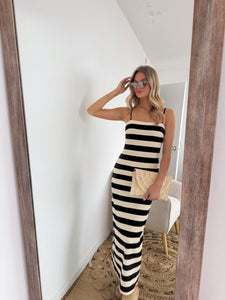 Akira Striped Sleeveless Maxi Dress