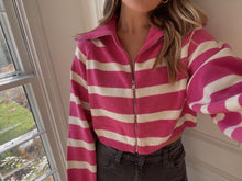 Load image into Gallery viewer, Briar Striped Zip Sweater