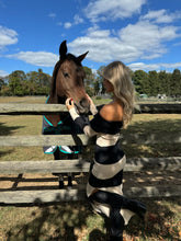 Load image into Gallery viewer, Acer Knit Off The Shoulder Stripe Dress