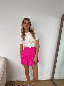 S16369 Chantal Smocking Skort