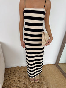 Akira Striped Sleeveless Maxi Dress