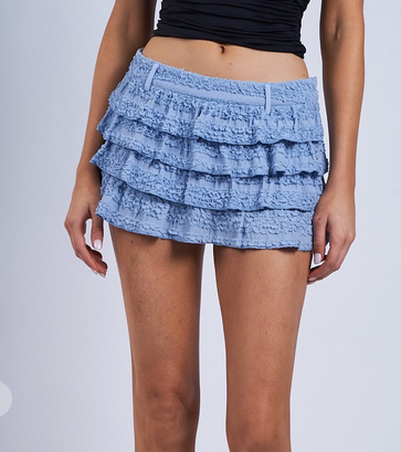 Coco Tiered Lace Ruffle Mini Skirt