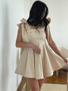Allona Tie-Strap A-Line Mini Dress